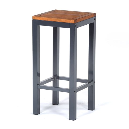 Read more about Dylan brown wooden bar stools in pair