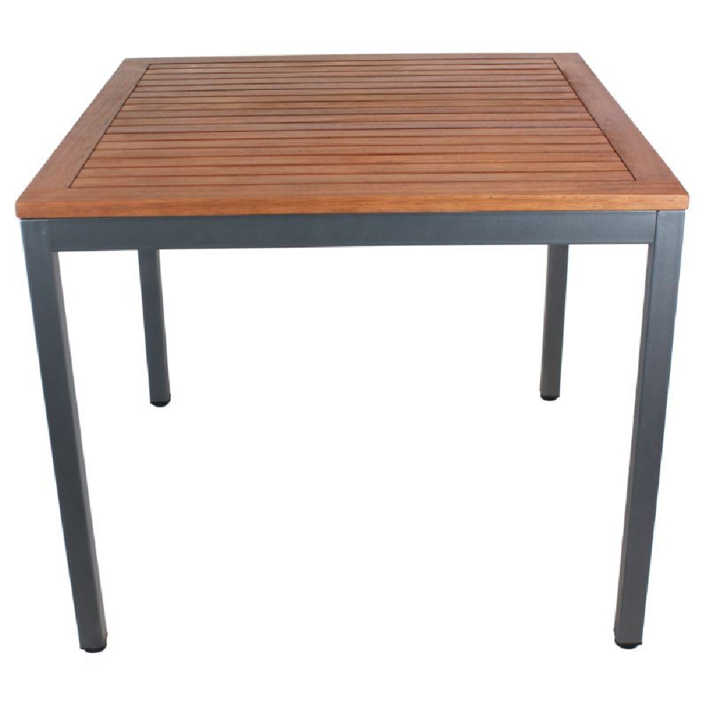 Dylan Wooden Square Dining Table In Brown And Black