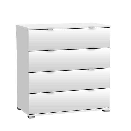 Dylan Chest Of Drawers In Pearl White With 4 Drawers