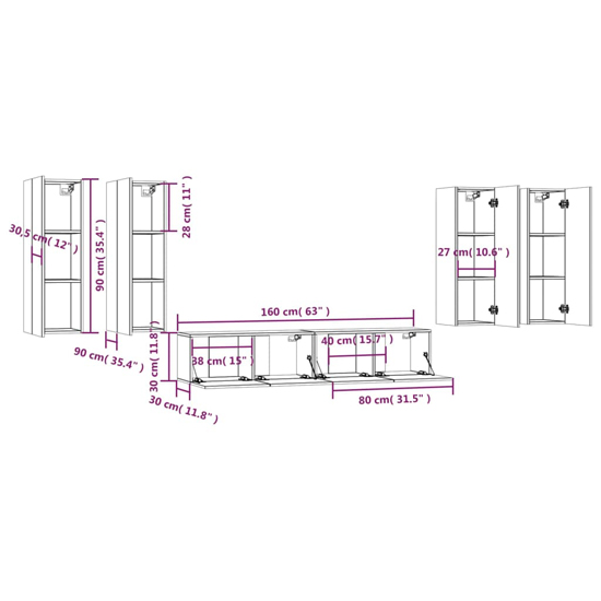 Dyllis Wooden Living Room Furniture Set In Smoked Oak