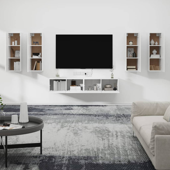 Dyllis Wooden Living Room Furniture Set In White