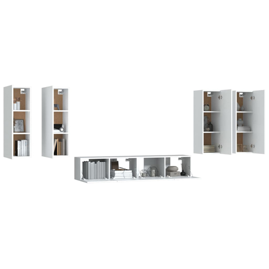 Dyllis Wooden Living Room Furniture Set In White