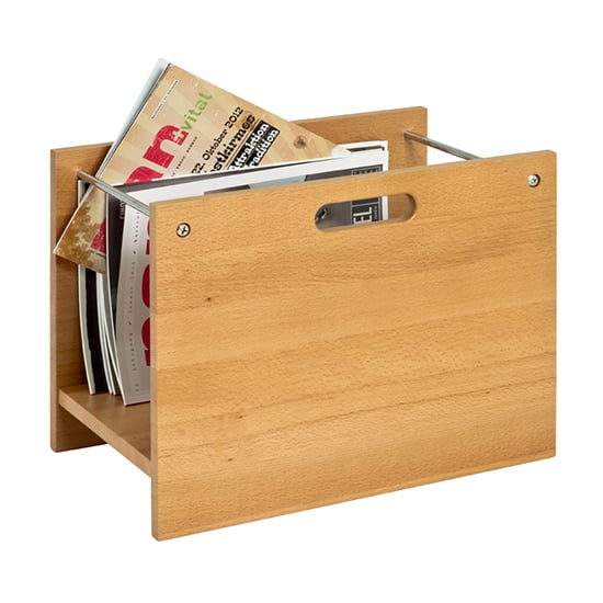 Photo of Eagle wooden magazine rack in beech