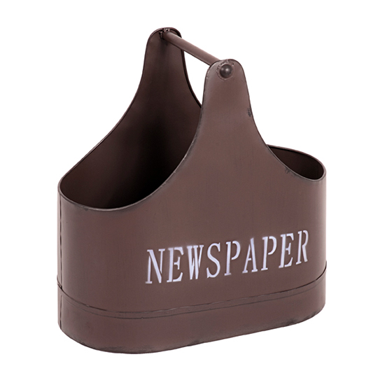 Eagle Metal Magazine Rack In Vintage Brown