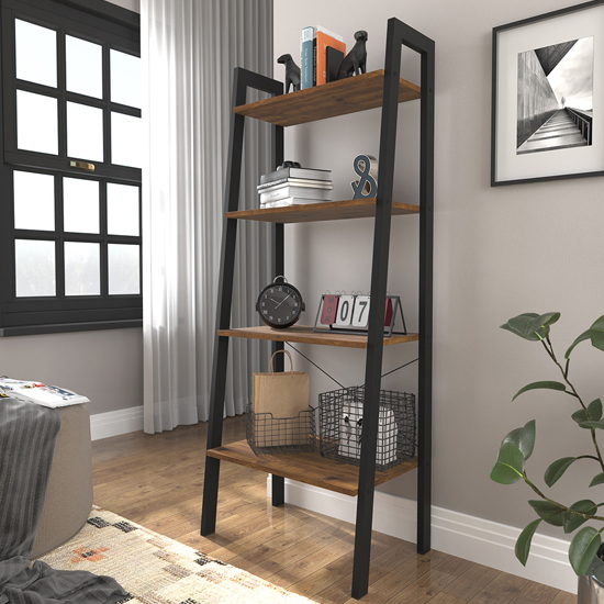 Elsenham Rustic Wooden Shelving Unit In Oak Furniture in Fashion