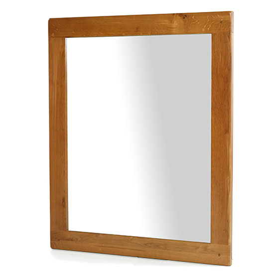 Earls Wall Bedroom Mirror In Chunky Solid Oak Frame Furniture in Fashion