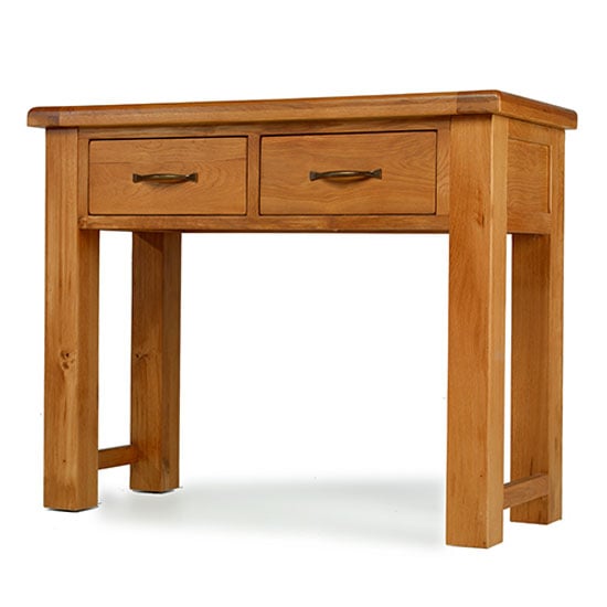 Earls Wooden Console Table In Chunky Solid Oak_2
