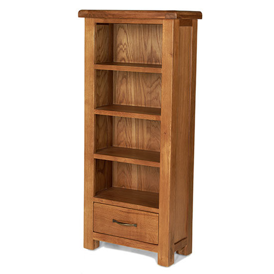 Product photograph of Earls Wooden Dvd Storage Stand In Chunky Solid Oak from Furniture in Fashion