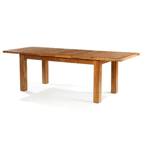 Earls Wooden Large Extending Dining Table In Chunky Solid Oak_1