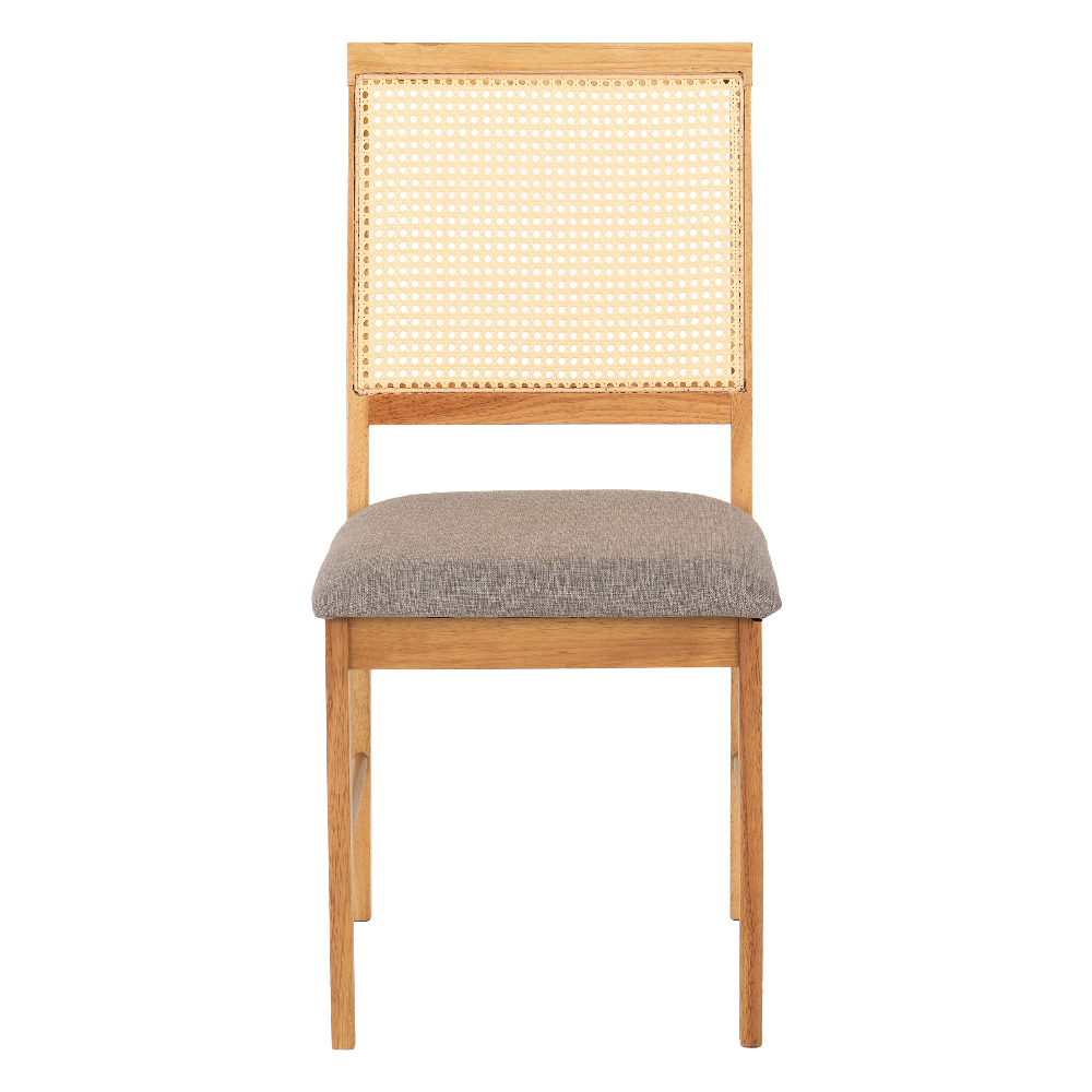 Earville Oak And Grey Wooden Dining Chairs In Pair