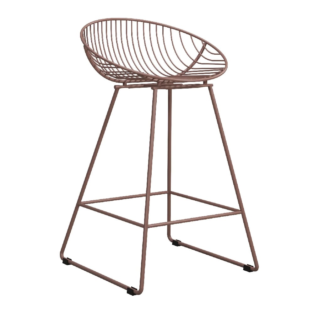 Read more about Eastlake metal bar chair in blush pink