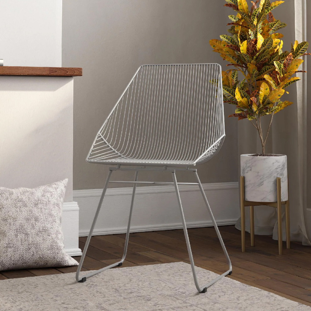 Read more about Eastlake metal bistro dining chair in grey