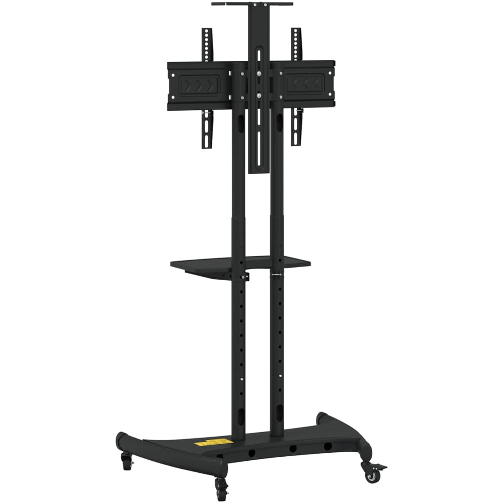 Easton Large Steel TV Wall Mount Bracket With Wheels In Black