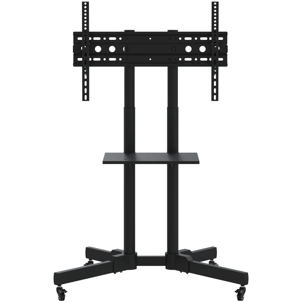 Easton Small Steel TV Wall Mount Bracket With Wheels In Black