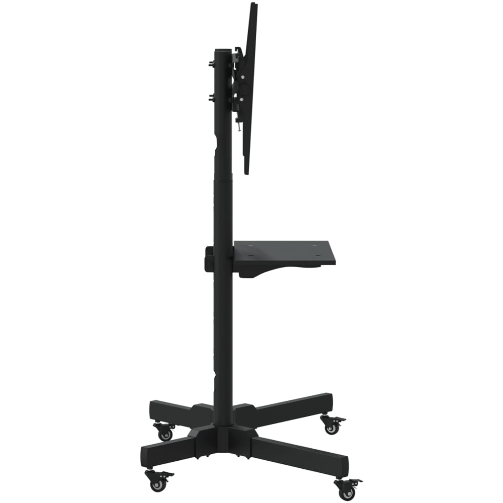Easton Small Steel TV Wall Mount Bracket With Wheels In Black