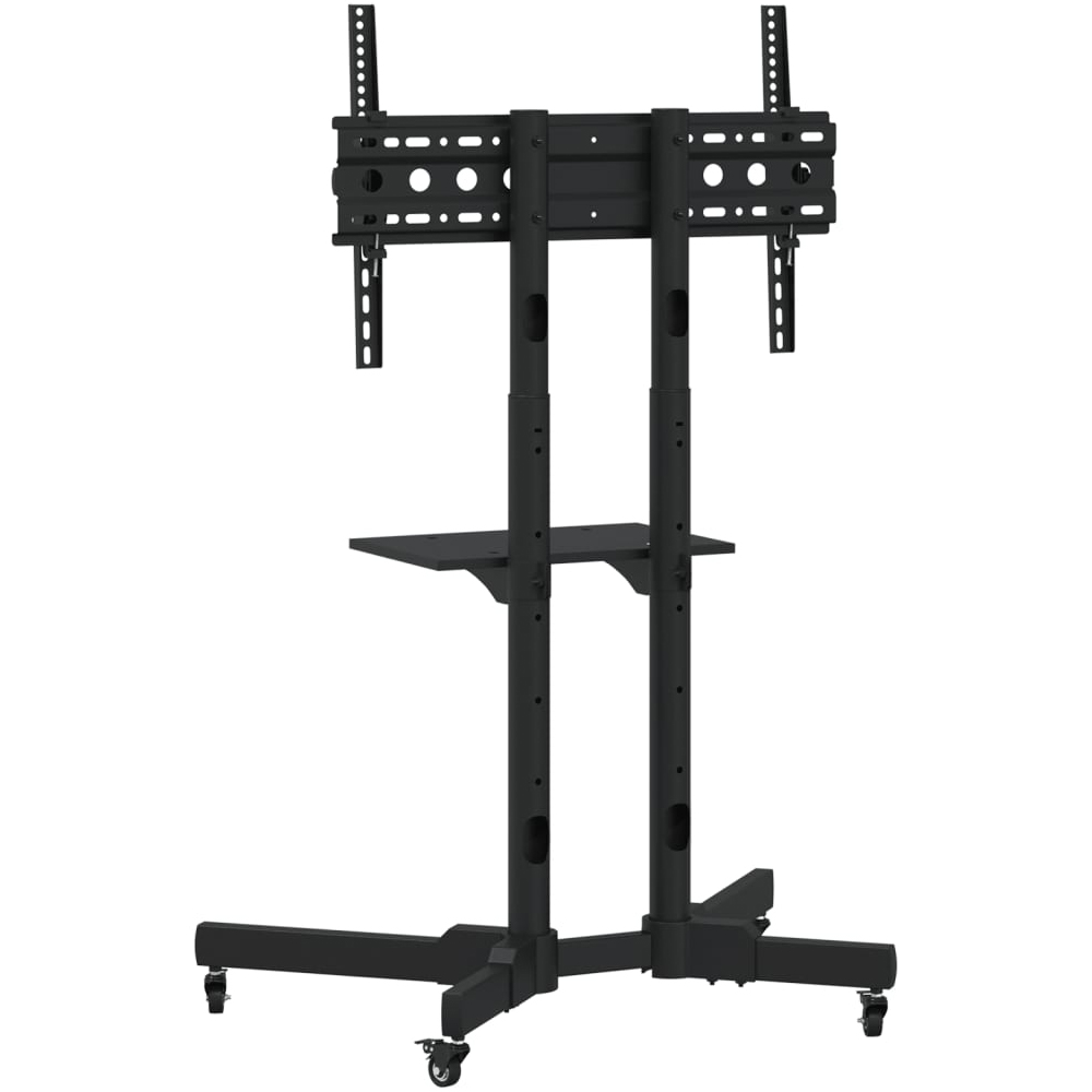 Easton Small Steel TV Wall Mount Bracket With Wheels In Black