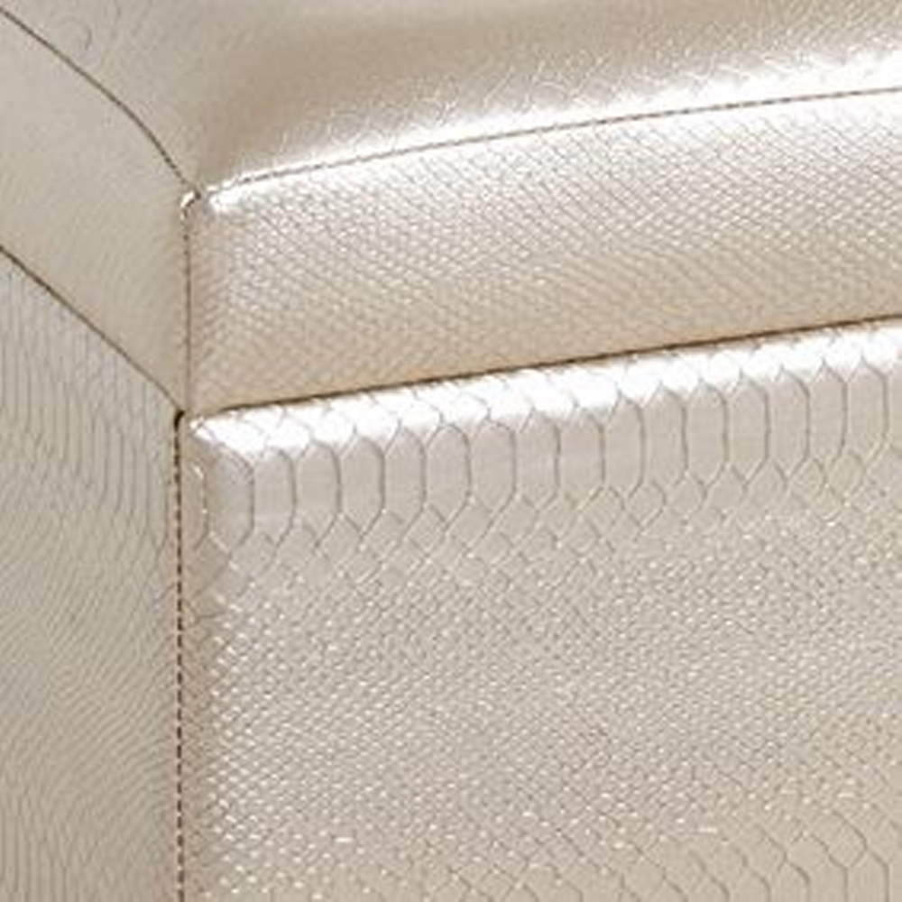 Eastroy Fabric Storage Ottoman In Matte Gold