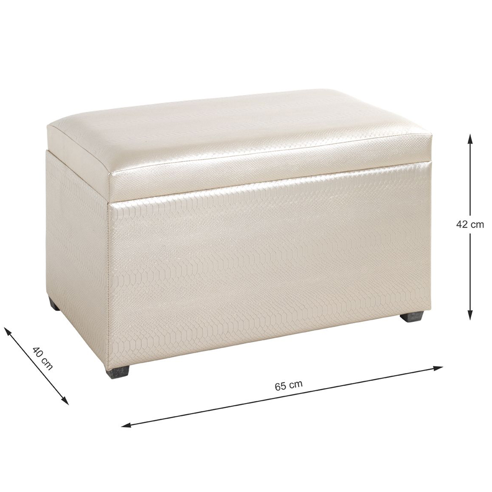 Eastroy Fabric Storage Ottoman In Matte Gold