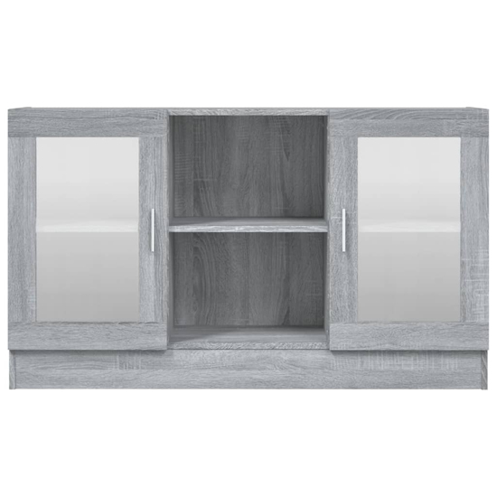 Ebru Wooden Display Cabinet With 2 Doors In Grey Sonoma Oak
