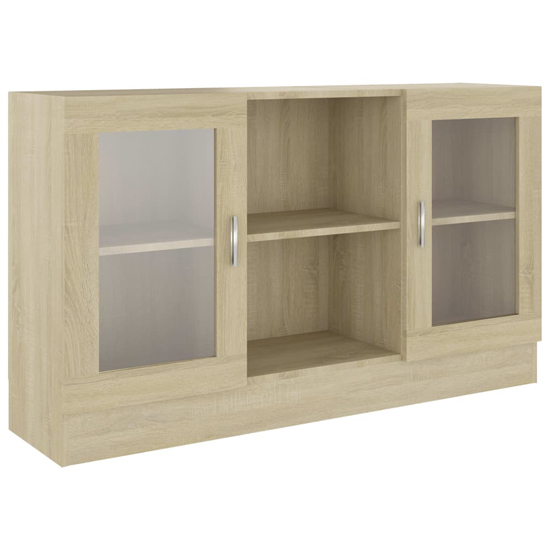 Ebru Wooden Display Cabinet With 2 Doors In Sonoma Oak