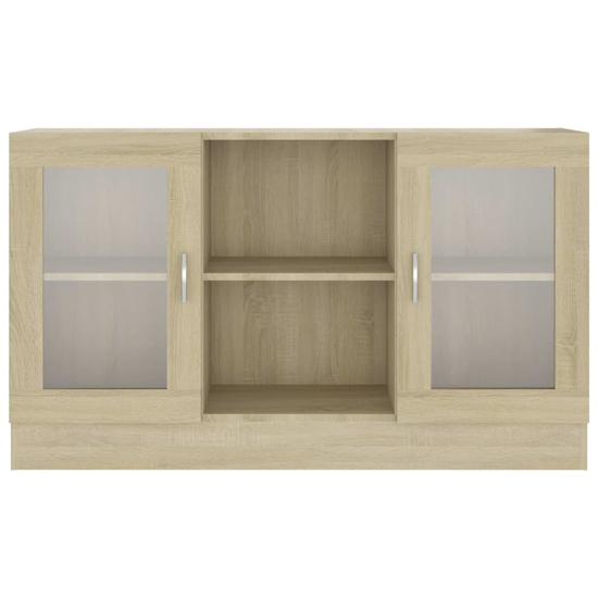 Ebru Wooden Display Cabinet With 2 Doors In Sonoma Oak