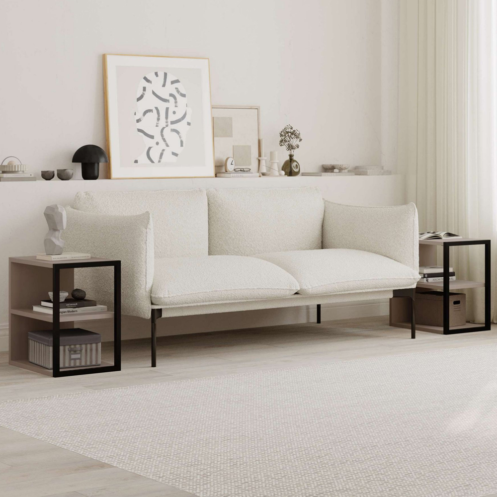 Echo Wooden Set of 2 Side Table in Light Mocha
