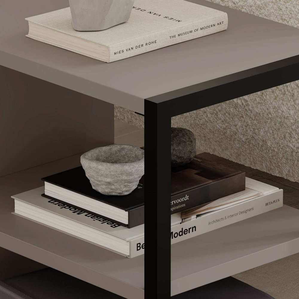 Echo Wooden Set of 2 Side Table in Light Mocha