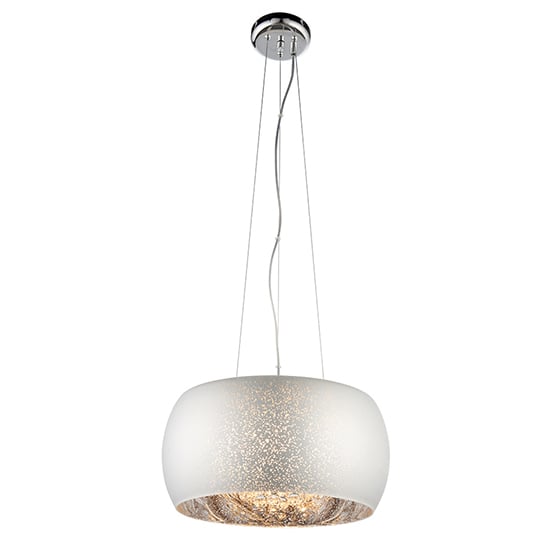 Product photograph of Eclipse 5 Lights Glass Dropper Details Pendant Light In Chrome from Furniture in Fashion