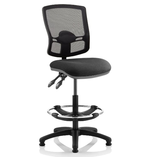 Eclipse Black Deluxe Office Chair With No Arms And Rise Kit