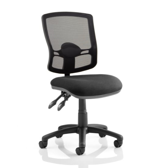 Photo of Eclipse black deluxe office chair with no arms