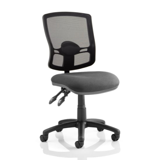 Eclipse Charcoal Deluxe Office Chair With No Arms