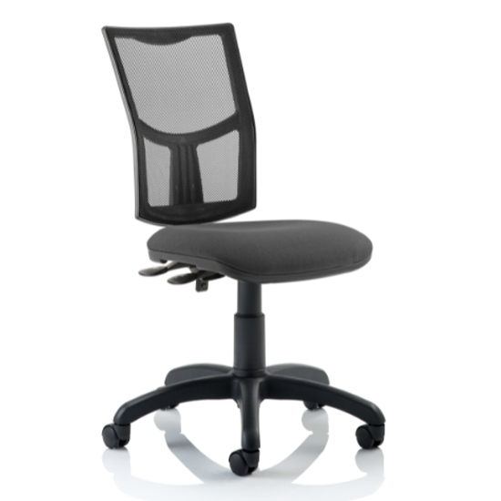 Product photograph of Eclipse Charcoal Mesh Back Office Chair With No Arms from Furniture in Fashion