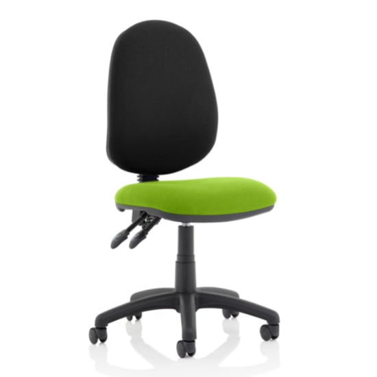 Eclipse II Black Back Office Chair In Myrrh Green No Arms