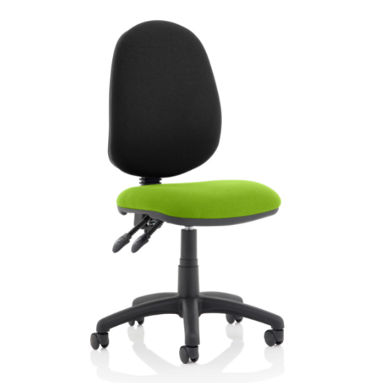 Product photograph of Eclipse Ii Black Back Office Chair In Myrrh Green No Arms from Furniture in Fashion