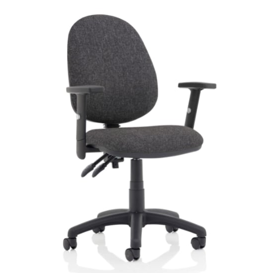 Photo of Eclipse ii fabric office chair in charcoal with adjustable arms