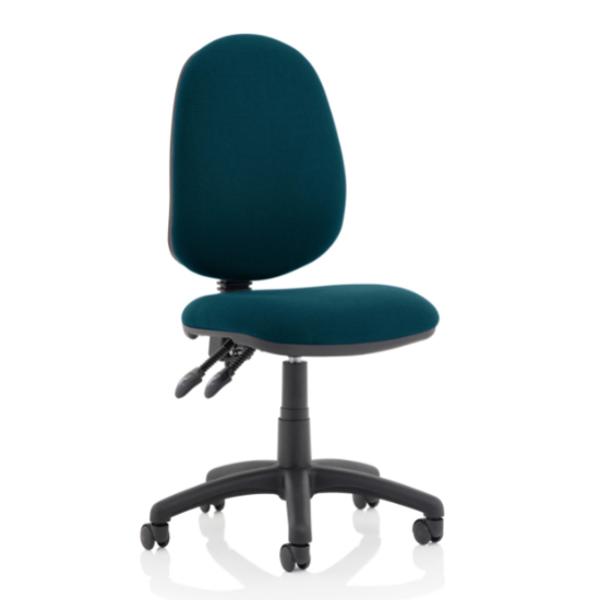 Product photograph of Eclipse Ii Fabric Office Chair In Maringa Teal No Arms from Furniture in Fashion