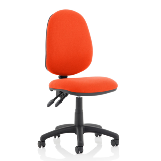 Eclipse II Fabric Office Chair In Tabasco Orange No Arms