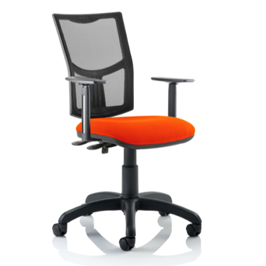 Read more about Eclipse ii mesh back office chair in red and adjustable arms