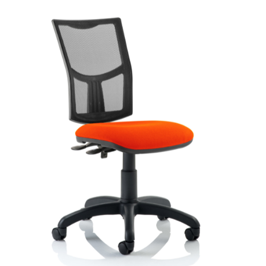 Photo of Eclipse ii mesh back office chair in tabasco red no arms