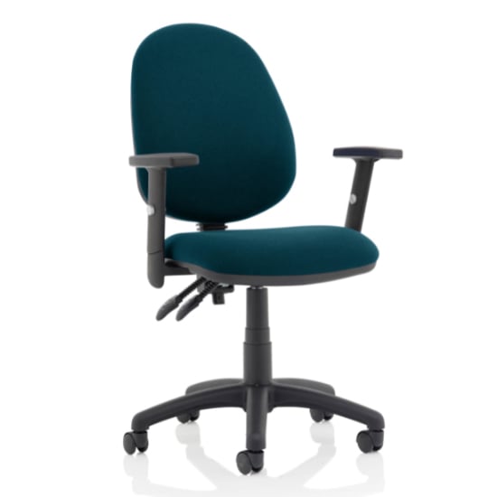 Product photograph of Eclipse Ii Office Chair In Maringa Teal With Adjustable Arms from Furniture in Fashion