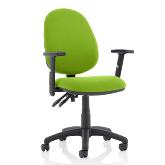 Eclipse II Office Chair In Myrrh Green With Adjustable Arms