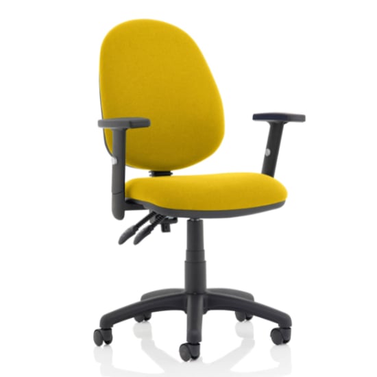 Read more about Eclipse ii office chair in senna yellow with adjustable arms