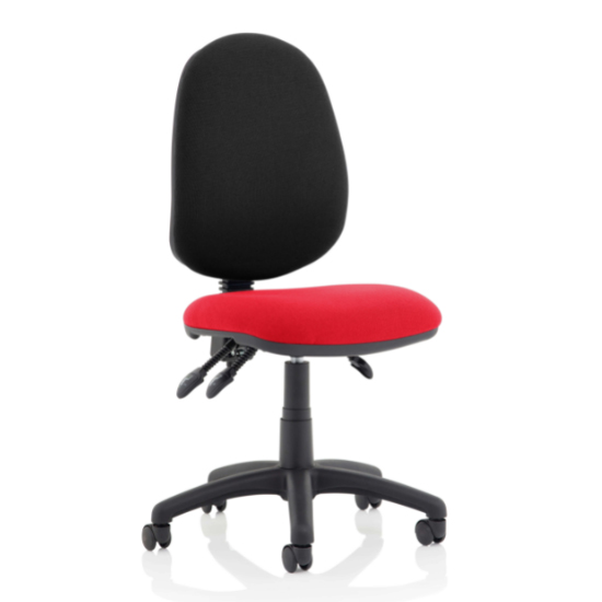 Read more about Eclipse iii black back office chair in bergamot cherry no arms