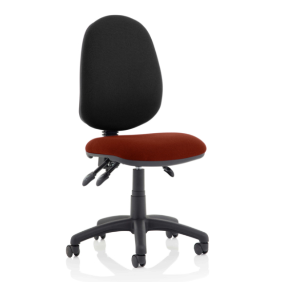 Read more about Eclipse iii black back office chair in ginseng chilli no arms