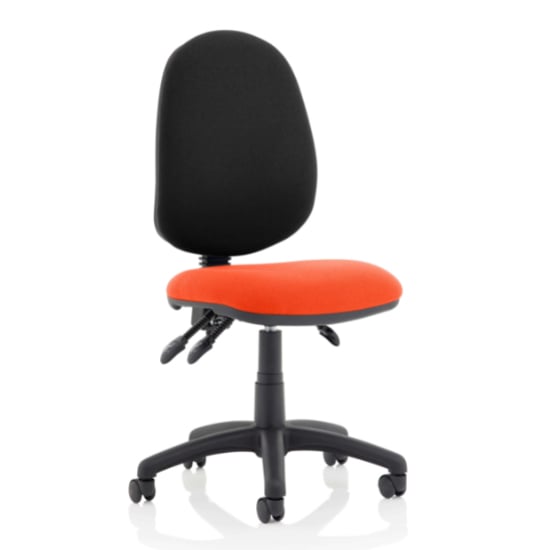 Photo of Eclipse iii black back office chair in tabasco red no arms