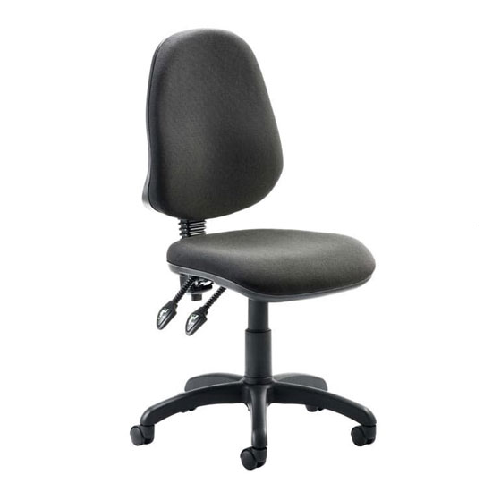 Product photograph of Eclipse Plus Ii Fabric Office Chair In Black No Arms from Furniture in Fashion