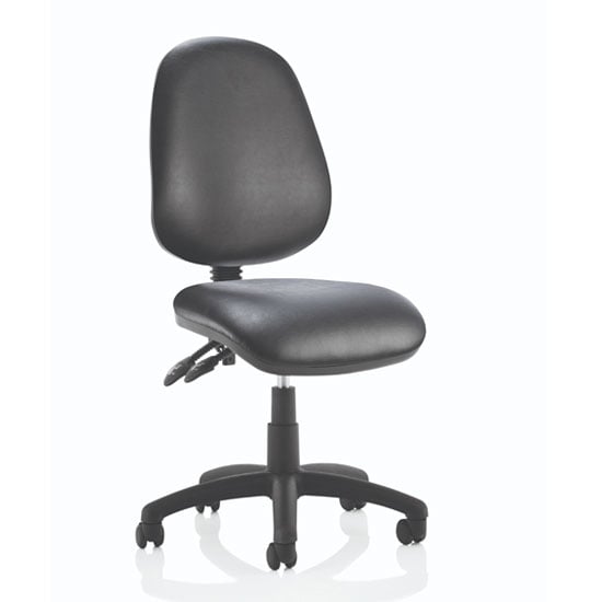 Eclipse Plus Ii Leather Office Chair In, No Arms Leather Office Chair