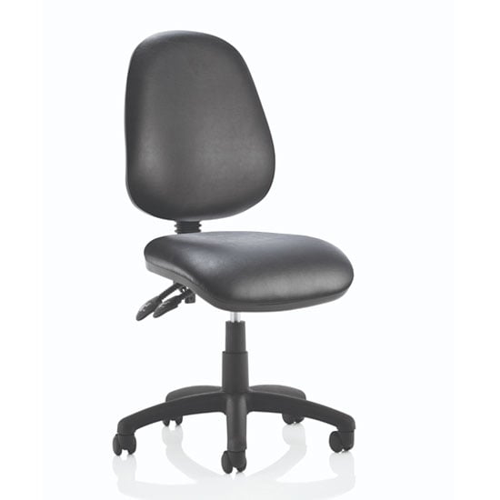 Photo of Eclipse plus ii leather office chair in black no arms