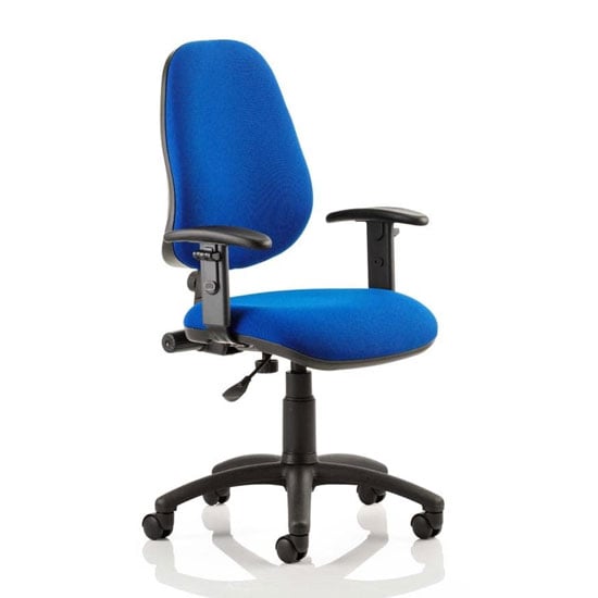 Read more about Eclipse plus i office chair in blue with adjustable arms