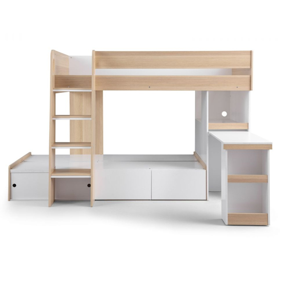 Ebrill Wooden Bunk Bed In Scandinavian Oak And White_2